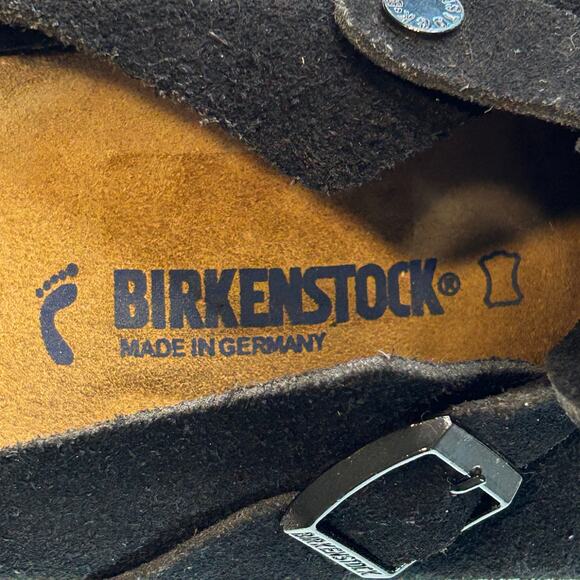 Birkenstock men's boston black suede soft foot bed mediuim/narrow width EU 44 - Picture 8 of 9
